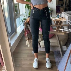 White Fox boutique moto leggings